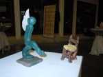 ceramic works on display at exhibition in Bandabuliya